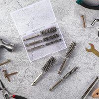 Pexmientas Brosse métallique pour tube de polissage et d'ébavurage à tige hexagonale Brosse métallique pour tube de roue Brosse métallique en acier inoxydable