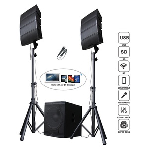 1600W 12 "loa siêu trầm âm thanh chuyên nghiệp karaoke Bộ BT TWS Hộp âm thanh Hệ thống loa PA hoạt động woofer + mảng dòng bocina parlante - Product Image 2