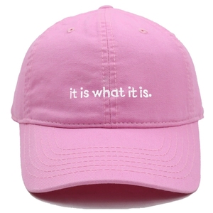 Cappellino da baseball ricamato IT Is What IT Is per adulti, cappello da papà regolabile morbido e casual in stile retrò minimalista - Product Image 2