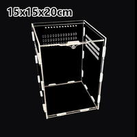Enclos pour reptiles en acrylique transparent multi-tailles, terrarium ventilé sur mesure, boîte d'élevage, vitrine pour araignées, geckos, insectes