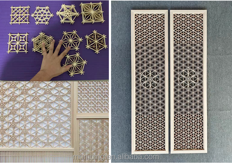 MUMU Japanese Hinoki Material Decorative Wood Wall