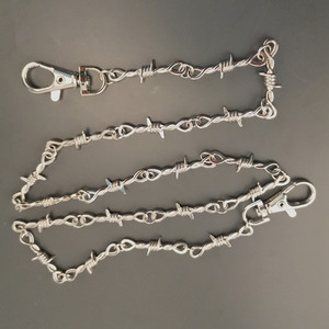 SC-<span class=keywords><strong>collar</strong></span> de llama <span class=keywords><strong>con</strong></span> <span class=keywords><strong>candado</strong></span> de servicio de seguridad para <span class=keywords><strong>hombre</strong></span>, <span class=keywords><strong>cadena</strong></span> de espinas de alambre gótico, estilo hip hop, a la moda, 2022 - Product Image 5