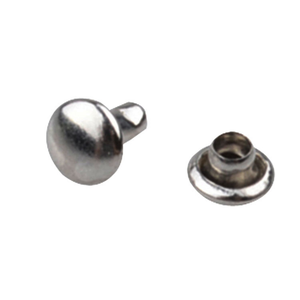 Remache de latón de 4 mm de primera calidad con doble capa para calzado y artesanía en cuero, herrajes para prendas de vestir, venta al por mayor a granel - Product Image 1