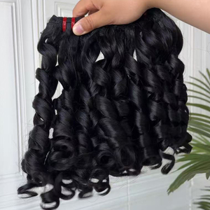 Extensions de cheveux humains vietnamiens bouclés en spirale, luxueux, brillants et rebondissants, tissage de cheveux vierges bruts, super double drawn, noir naturel, 100g - Product Image 3