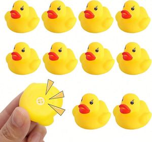 10Pcs Multi-Color Rubber Preschool <b>Bath</b> Toys Floating Squeaky Duckies Gift for Kids Baby Showers Classroom Incentives - Product Image 6