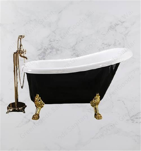 <span class=keywords><strong>Baignoire</strong></span> contemporain noire et blanche, pour adultes, autoportante - Product Image 4