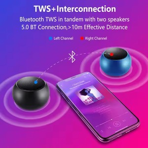 New Led BT mini Loa M3 kim loại loa không dây loa siêu trầm nhỏ LED nhấp nháy ánh sáng Loa di động karaoke ngoài trời - Product Image 3