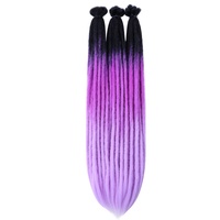 Dreadlocks faits à la main de 22 pouces, dreadlocks au crochet, tresses, faux locs, cheveux de style reggae