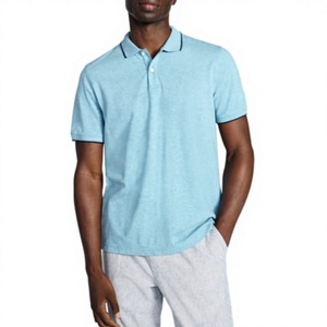 Polo para Hombre Antiarrugas de Punto Piqué, Mezcla de Algodón/Poliéster, 220 GSM, Venta al por Mayor, MOQ Bajo, OEM, Logotipo Personalizado, Marca - Product Image 2