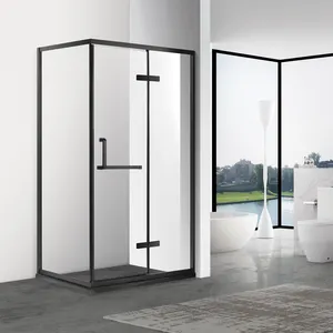 新设计流行风格2滑动固定门钢化玻璃浴室淋浴房外壳