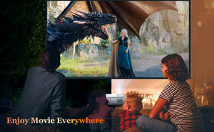 Smart Miracast โปรเจคเตอร์<span class=keywords><strong>3</strong></span> In 1,เครื่องฉายโปรเจคเตอร์ <span class=keywords><strong>Wifi</strong></span> LED แบบพกพาหน้าจอ <span class=keywords><strong>LCD</strong></span> 1920*1080P 4000Lumens - Product Image 4