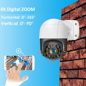Caméra IP PTZ POE 8MP 4K, <span class=keywords><strong>kit</strong></span> NVR CCTV 4 canaux avec 4 caméras PTZ et vision nocturne infrarouge - Product Image 4