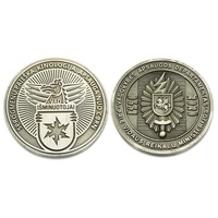 Recuerdo marino personalizado, monedas de desafío de Metal antiguo conmemorativo, antiguo, plateado, coleccionable, 2 euro, a la venta