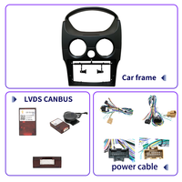 Meihua - Lecteur DVD Android universel pour voiture 9 pouces - Cadre de navigation pour CHEVROLET Spark Matiz 10-17 avec faisceau de câblage