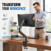 Nieuwe Custom 24" 12kg Verstelbare Bureaubevestiging Monitor Computer Desktop Gaming Mechanische Veer Monitor Arm Beugel Stand 90° Kantelbaar