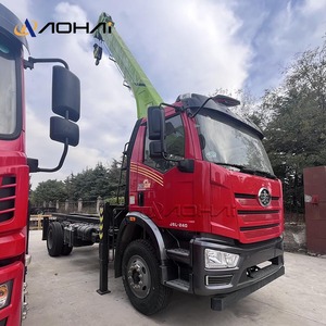 FAW 6x4 monte vinç kamyon şasisi Knuckle Boom kargo kamyon ile Motor pompası Motor çekirdek bileşenleri olarak - Product Image 3