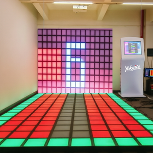 Jeu <span class=keywords><strong>laser</strong></span> 'Le sol est du lave' avec écran de jeu LED 30x30 cm, grille lumineuse interactive, jeux actifs et grille de danse LED au sol - Product Image 3
