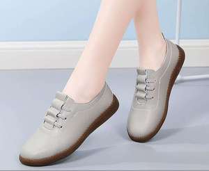 Nouveau cuir véritable femme chaussures décontractées dames sans lacet chaussures plates femmes mocassin <span class=keywords><strong>pois</strong></span> chaussures en cuir - Product Image 4