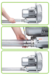 Manvac 0.5HP 단상 220V 모터 링 송풍기 측면 채널 송풍기 공기 송풍기 - Product Image 2