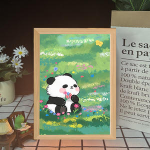Vente flash : Veilleuse 3D Anime Elf Pet <span class=keywords><strong>Pikacu</strong></span>, mignonne, animaux, chat, chien, panda, décoration de chambre pour étudiants, boîtes en bois, enseignes murales - Product Image 3