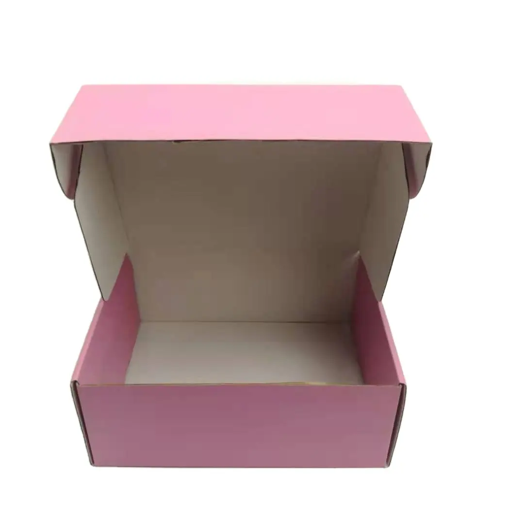カスタムロゴ美しい花嫁介添人のローブピンクの段ボール配送郵送紙箱