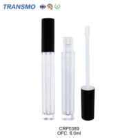 Tubes vides pour gloss à lèvres, emballage cosmétique écologique, emballage personnalisé en PETG, petit récipient transparent vide de 4 ml, tube pour gloss à lèvres