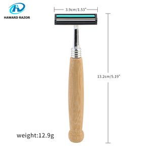 Rasoir jetable à <span class=keywords><strong>2</strong></span> lames à <span class=keywords><strong>prix</strong></span> avantageux, rasoir en bambou écologique - Product Image 3