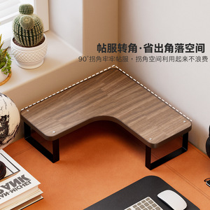 <b>Desktop</b> monitor <b>shelf</b>, computer riser, <b>desktop</b> screen stand, space-saving corner <b>shelf</b> - Product Image 2