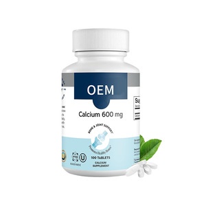 Tablet Kalsium Karbonat Berkualitas Tinggi 600mg Suplemen Makanan untuk Kesehatan Tulang dan Pencegahan <span class=keywords><strong>Osteoporosis</strong></span> - Product Image 1