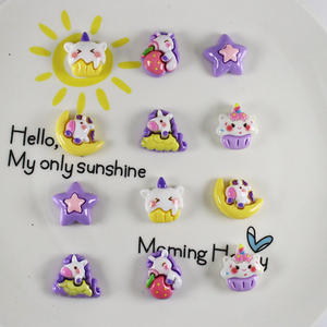 Funda para teléfono móvil DIY de dibujos animados Pony Star Moon y accesorios para el cabello hechos a mano resina Navidad ocasión crema pegamento Material paquete - Product Image 2