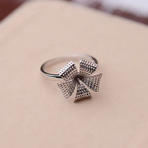 Clearance Processing S925 Silver Heart-Shape Women's <b>Ring</b> with <b>Pearl</b> Semi-Finished Jewelry with Empty Tray Inlaid Accessories - Product Image 4