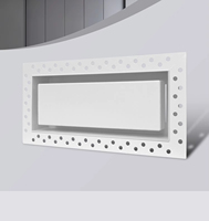 Pièces de systèmes HVAC extérieurs modernes, diffuseur d'air rectangulaire avec trou rond, réglage manuel du débit, taille personnalisée disponible