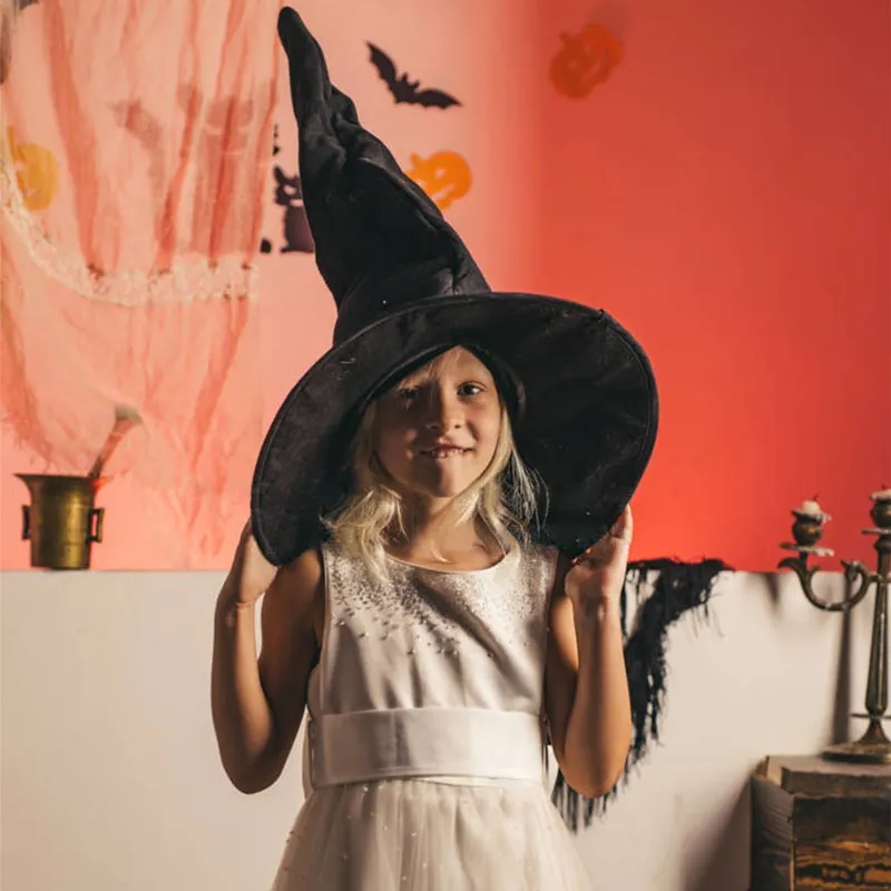 Accesorio de disfraz de sombrero de bruja de Halloween con murciélago araña para accesorios de maquillaje de fiesta