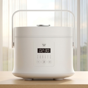 1.6L Mini Rice <b>Cooker</b> With Portable Handle Digital Touch Screen for Cooking Soup Porridge Keep Warm Compact Design for Por - Product Image 1