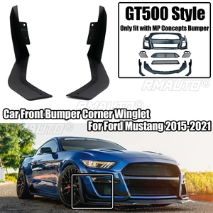 กันชนหน้ารถยนต์สไตล์ GT500 จำนวน 2 ชิ้น สำหรับ Ford Mustang ปี 2015-2021 วิงเล็ต สปลิตเตอร์ สปอยเลอร์มุม  ใช้ได้เฉพาะกับกันชน MP Concepts เท่านั้น - Product Image 1