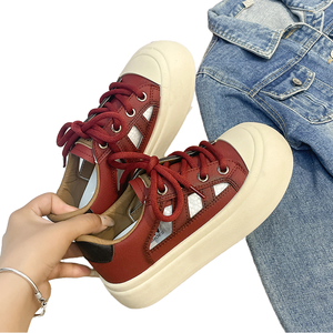 <span class=keywords><strong>Sneakers</strong></span> Casual da <span class=keywords><strong>Donna</strong></span> in Vera Pelle, Leggere e alla Moda, Produzione Diretta OEM, Stile Autunnale - Product Image 1