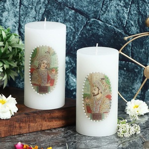 King and Queen Decorative <b>Candles</b> <b>Set</b> of 2 Premium Sculpted Wax <b>Candles</b> for Home Decor Wedding <b>Gift</b> Table Display - Product Image 3