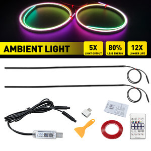 Bande LED RGB Symphony 2 en 1 pour toit de voiture, éclairage d'ambiance pour toit ouvrant, 110 cm, contrôle par application - Product Image 5