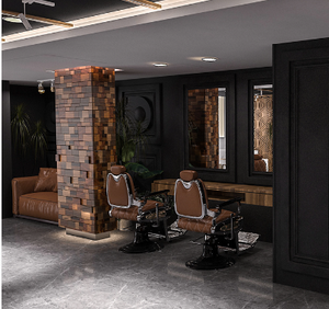 Hiện đại cao cấp tóc trạm <span class=keywords><strong>Salon</strong></span> đồ nội thất thợ cắt tóc tóc <span class=keywords><strong>Salon</strong></span> Tủ gương trạm tiệm hớt tóc trạm - Product Image 2