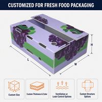 PP Gegolfde Kunststof Fruit- en Groentekisten op Maat en met Bedrukking voor Koudeketen Logistiek en Supermarkt Presentatie