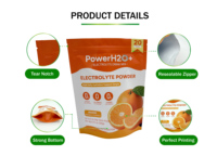 Sachet refermable personnalisé en aluminium de qualité alimentaire, résistant à l'humidité, pour poudre d'électrolytes et boissons sportives
