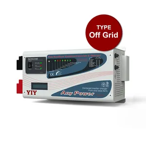 Inverter daya frekuensi rendah, pengisi daya Inverter listrik 12v 24v 2KW 3KW 5kW sistem tenaga surya Dc/Ac fase Split Off Grid 3000w 5000w