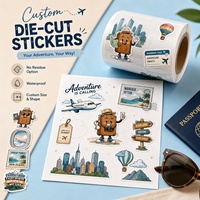 Impresión Personalizada de Pegatinas de Dibujos Animados, Calcomanías de Vinilo Troqueladas, Etiquetas Impermeables de Forma Irregular para Embalaje de Productos