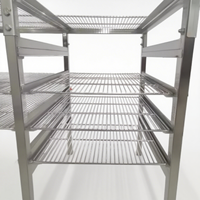 Carrito de panadería de aluminio/acero inoxidable 304 personalizado-Bandeja de cocina de hotel móvil con estantes ajustables