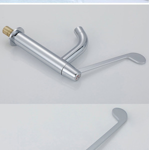 Vente en gros <span class=keywords><strong>Robinet</strong></span> médical coudé en laiton à poignée unique Température constante de bureau murale pour robinets de bassin d'eau froide pour - Product Image 5