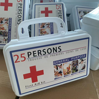 Firstime OEM Trousse de Premiers Soins Complète 25 Personnes avec Boîte ABS Vide