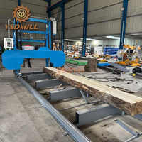 Scie à ruban horizontale YSDMILL à prix d'usine, machine de découpe de bois, scierie automatique, scierie portative sur remorque avec moteur