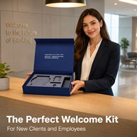 Maßgefertigte Starre Magnetische Geschenkbox mit Klappdeckel-Verschluss Verpackung EVA-Schaumstoffeinlage Großhandel für Firmen-Willkommenspaket