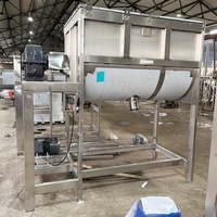 Mélangeur à ruban chauffant horizontal pour poudres alimentaires et chimiques, capacité 100kg 500kg 1000kg 2000kg