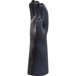 EN ISO 374-5 certificato VE511 in Neoprene nero rivestito con fodera di cotone resistente ai prodotti chimici guanti da <span class=keywords><strong>lavoro</strong></span> - Product Image 1